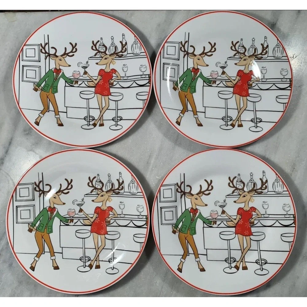 Retired 2019 Mikasa REINDEER Porcelain 7.5
